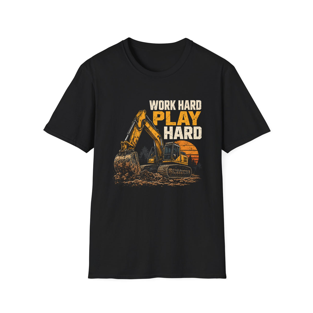 Work Hard Play Hard Excavator T-Shirt