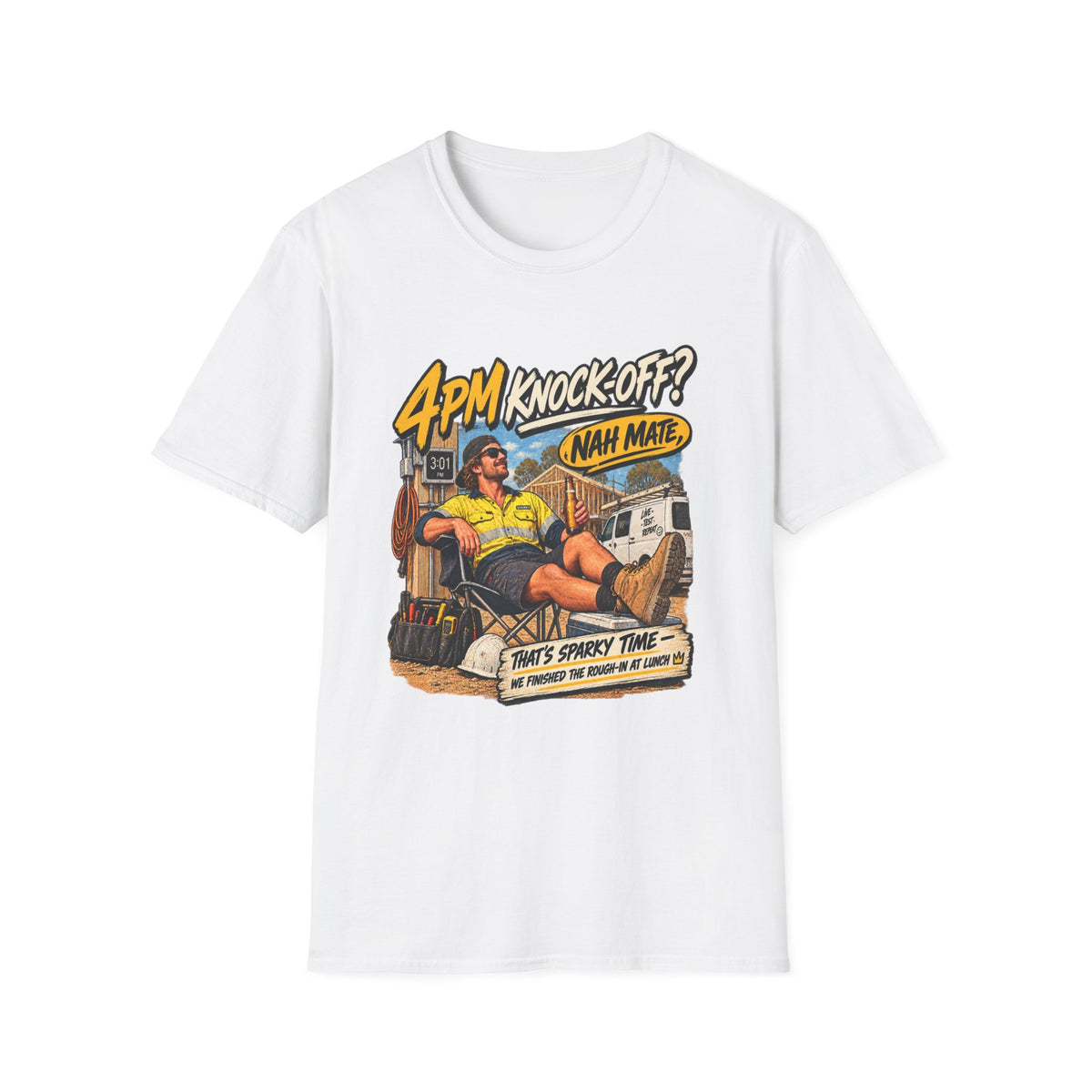 4PM Knock Off T-Shirt – Retro Aussie "Nan Mate" Lounge Graphic Tee