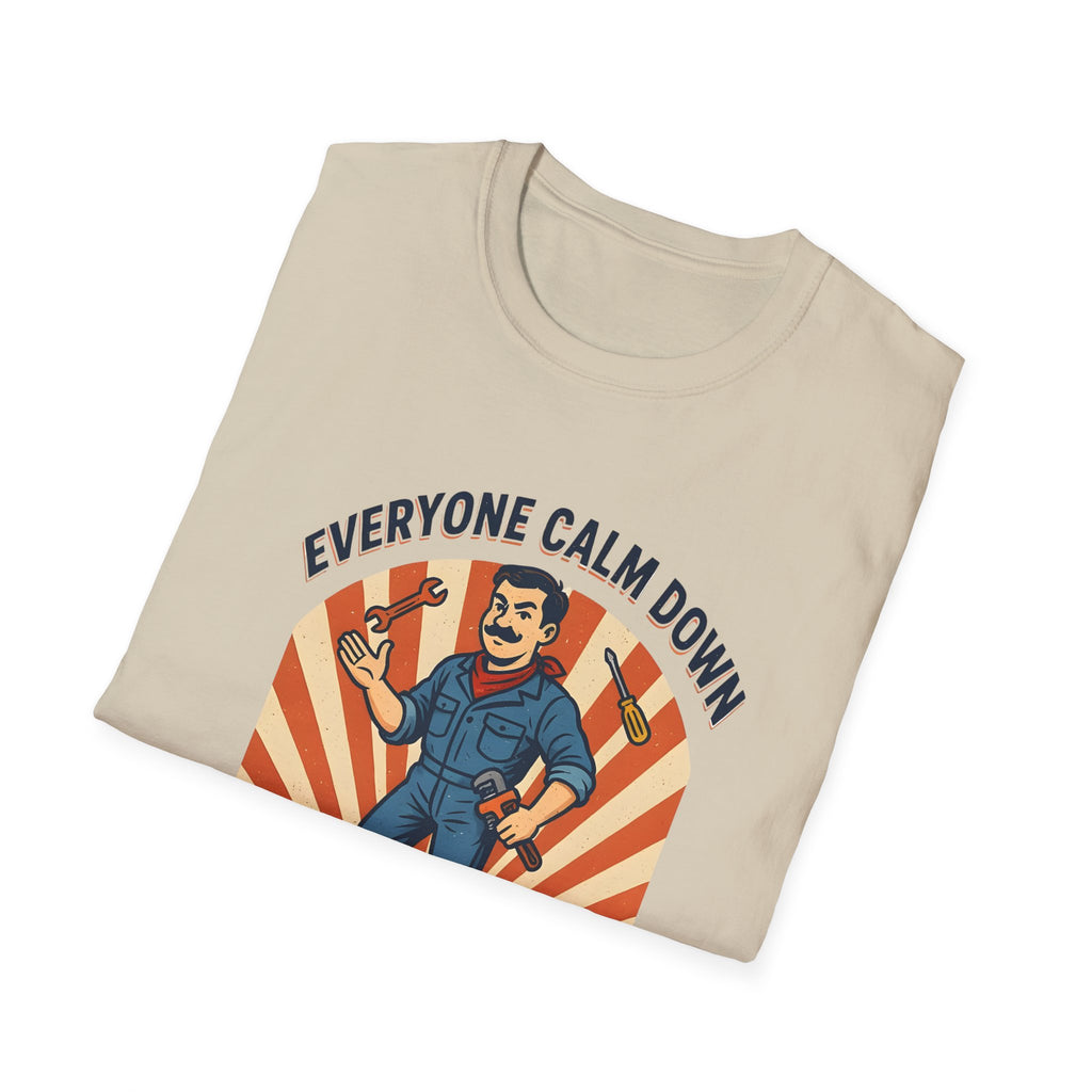 Plumber T-Shirt — "Everyone Calm Down I Got This" Retro Plumbing Tee
