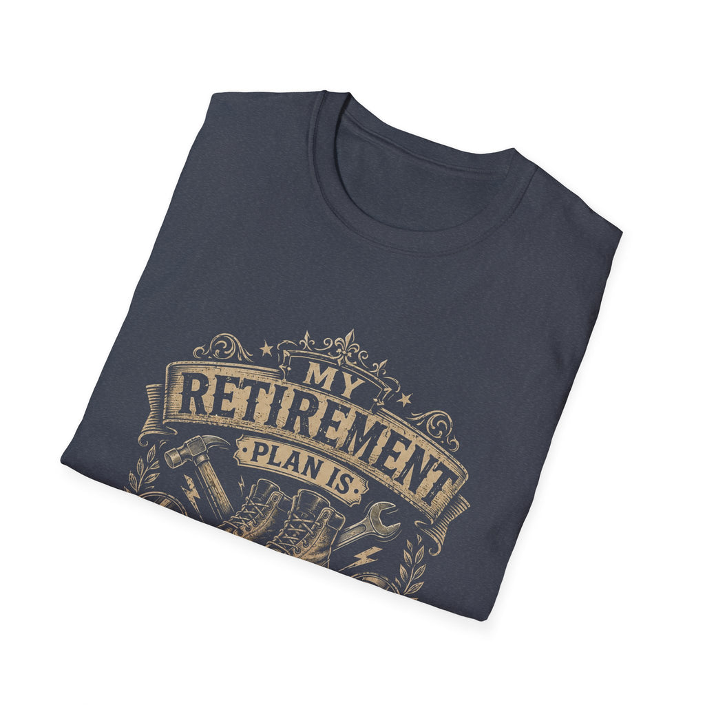 Retirement Boots T‑Shirt — “My Retirement Plan Is I Hope The Knees Hold Out” Humorous Gift
