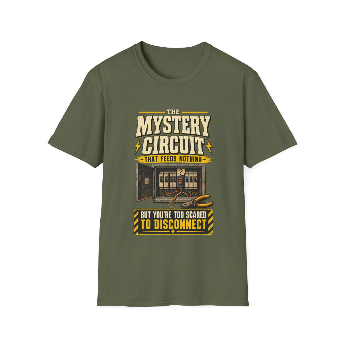 Mystery Circuit T-Shirt — "The Mystery Circuit That Feeds Nothing" Retro Arcade Tee