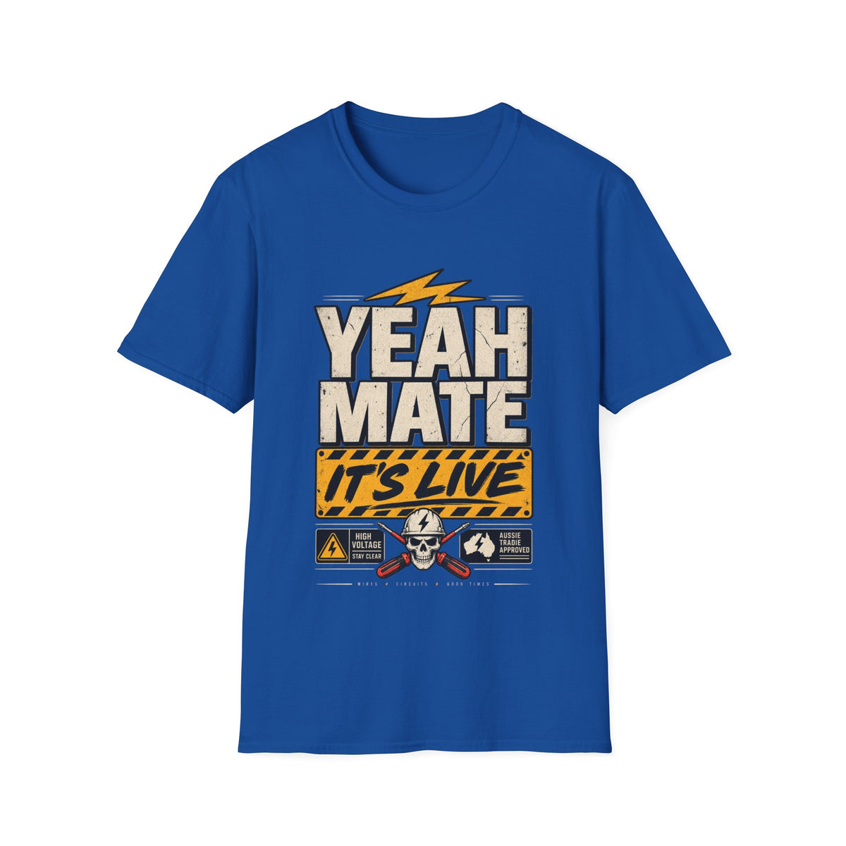 Yeah Mate It’s Live Graphic T-Shirt — Retro Aussie Slang Tee