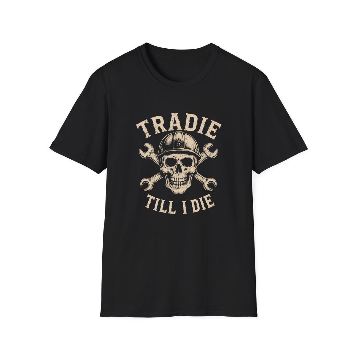 Tradie Till I Die Skull T-Shirt