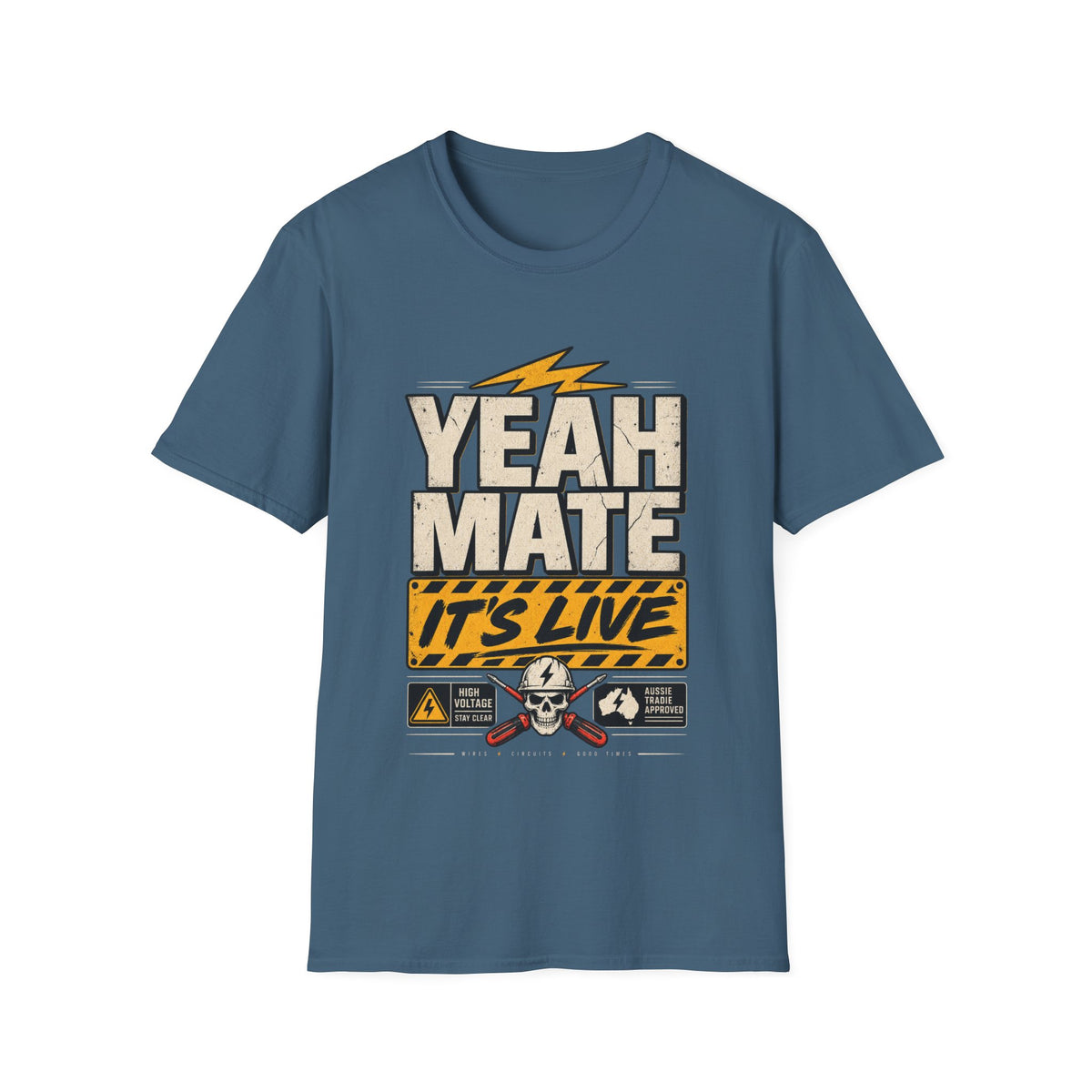 Yeah Mate It’s Live Graphic T-Shirt — Retro Aussie Slang Tee
