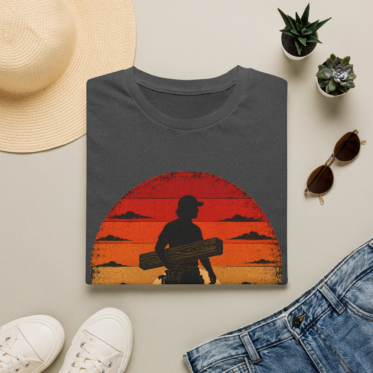 Surfer Silhouette Sunset T-Shirt