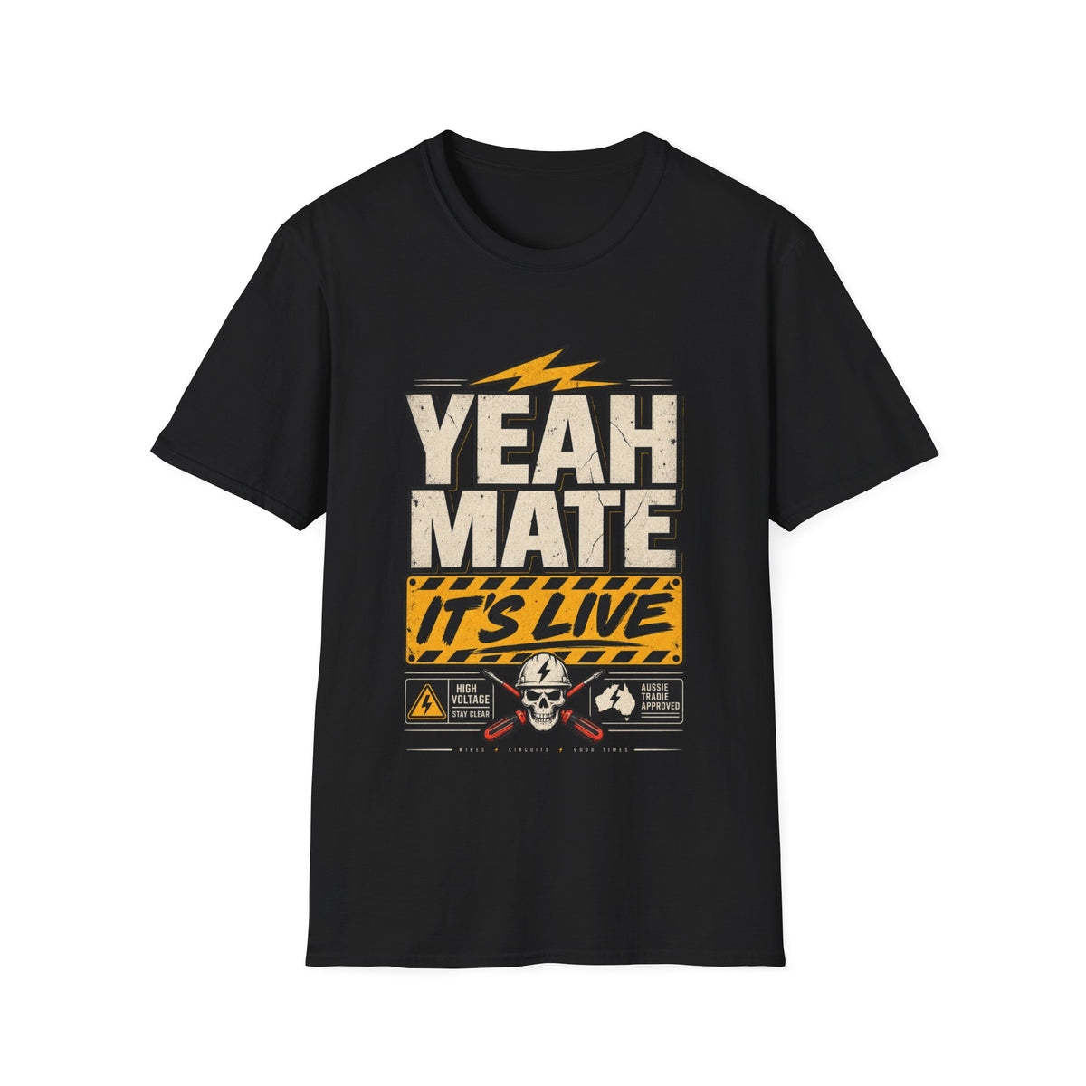Yeah Mate It’s Live Graphic T-Shirt — Retro Aussie Slang Tee