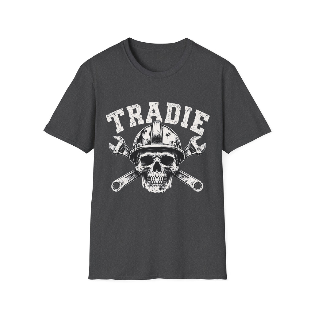Tradie Skull Helmet Tee — Tradesman Tool Worker T‑Shirt