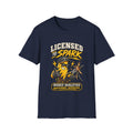 T-Shirt — Licensed to Spark: Highly Qualified (Questionably Supervised) Electrician Graphic Tee
