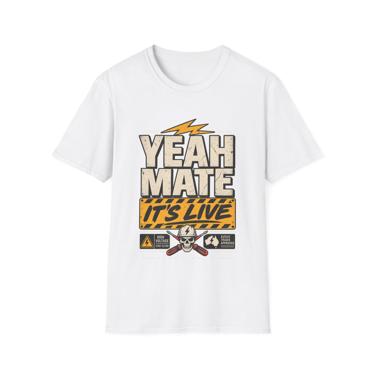 Yeah Mate It’s Live Graphic T-Shirt — Retro Aussie Slang Tee