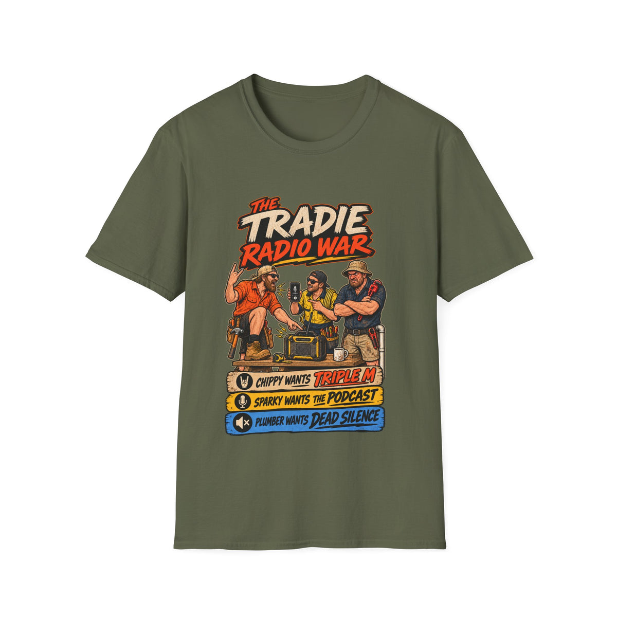 T-Shirt — The Tradie Radio War Podcast Graphic Tee