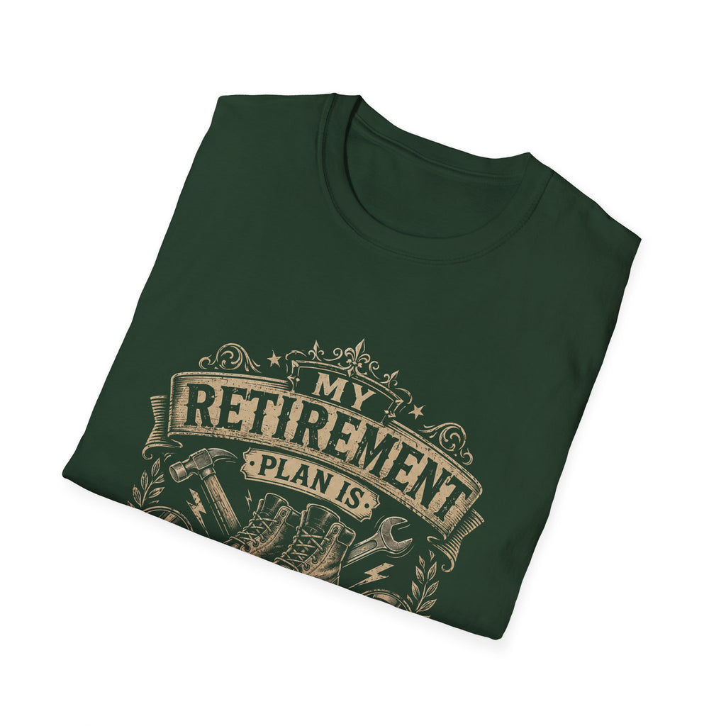 Retirement Boots T‑Shirt — “My Retirement Plan Is I Hope The Knees Hold Out” Humorous Gift