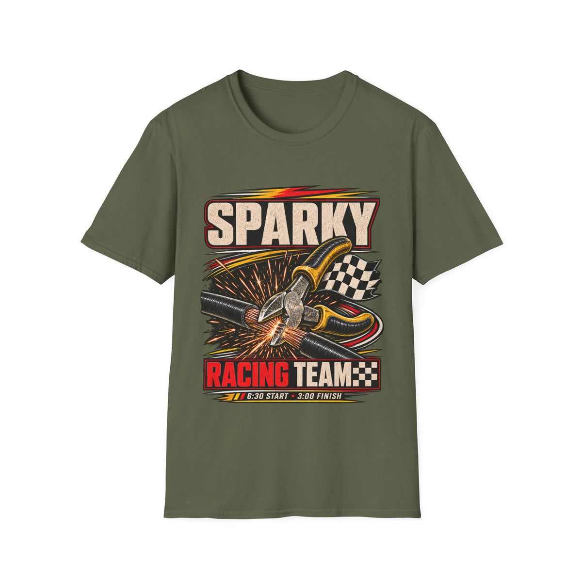 Sparky Racing Team T‑Shirt — Vintage Motorcycle Racing Graphic Tee
