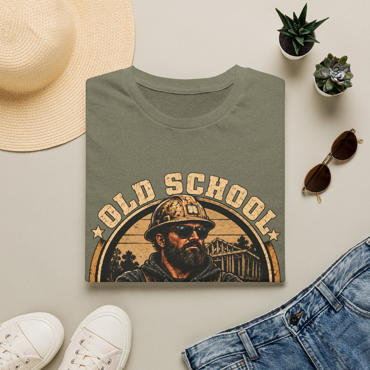 Old School Tradie T-Shirt — Vintage Tradesman Workwear Tee