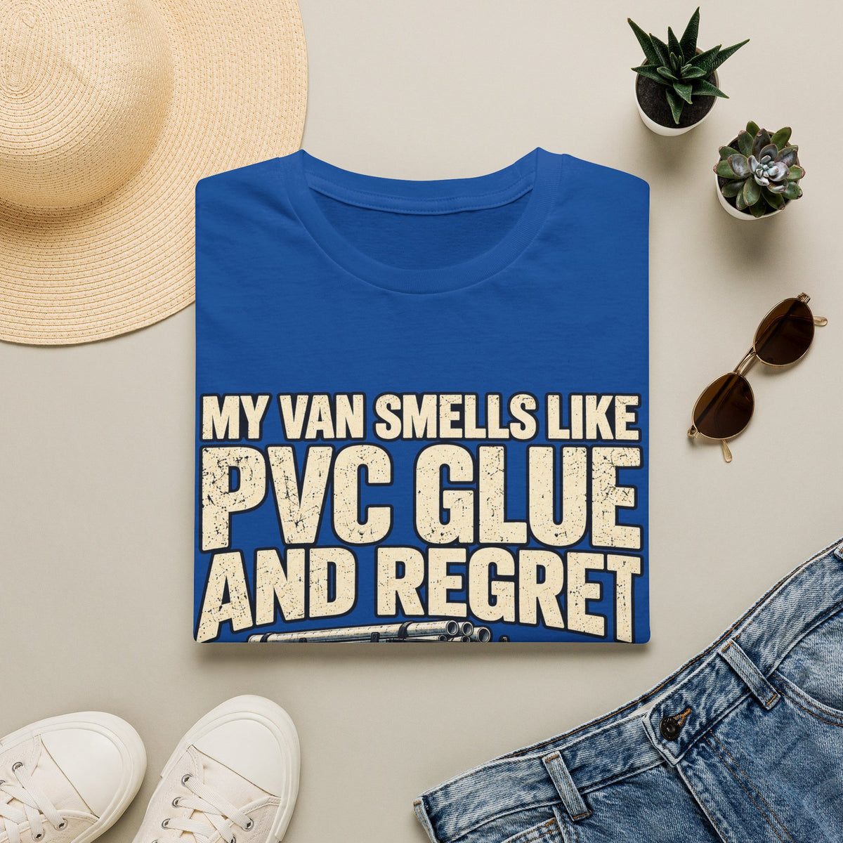 PVC Glue and Regret Van T-Shirt — Funny Campervan Mechanic Tee