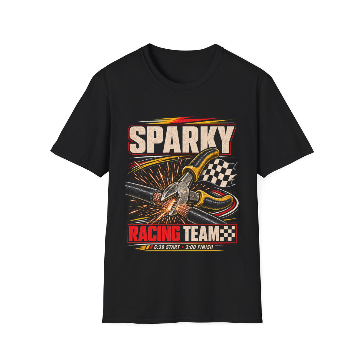 Sparky Racing Team T‑Shirt — Vintage Motorcycle Racing Graphic Tee