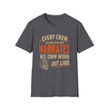 Narrates His Own Work Out Loud T-Shirt — Funny Crew Member Construction Tee