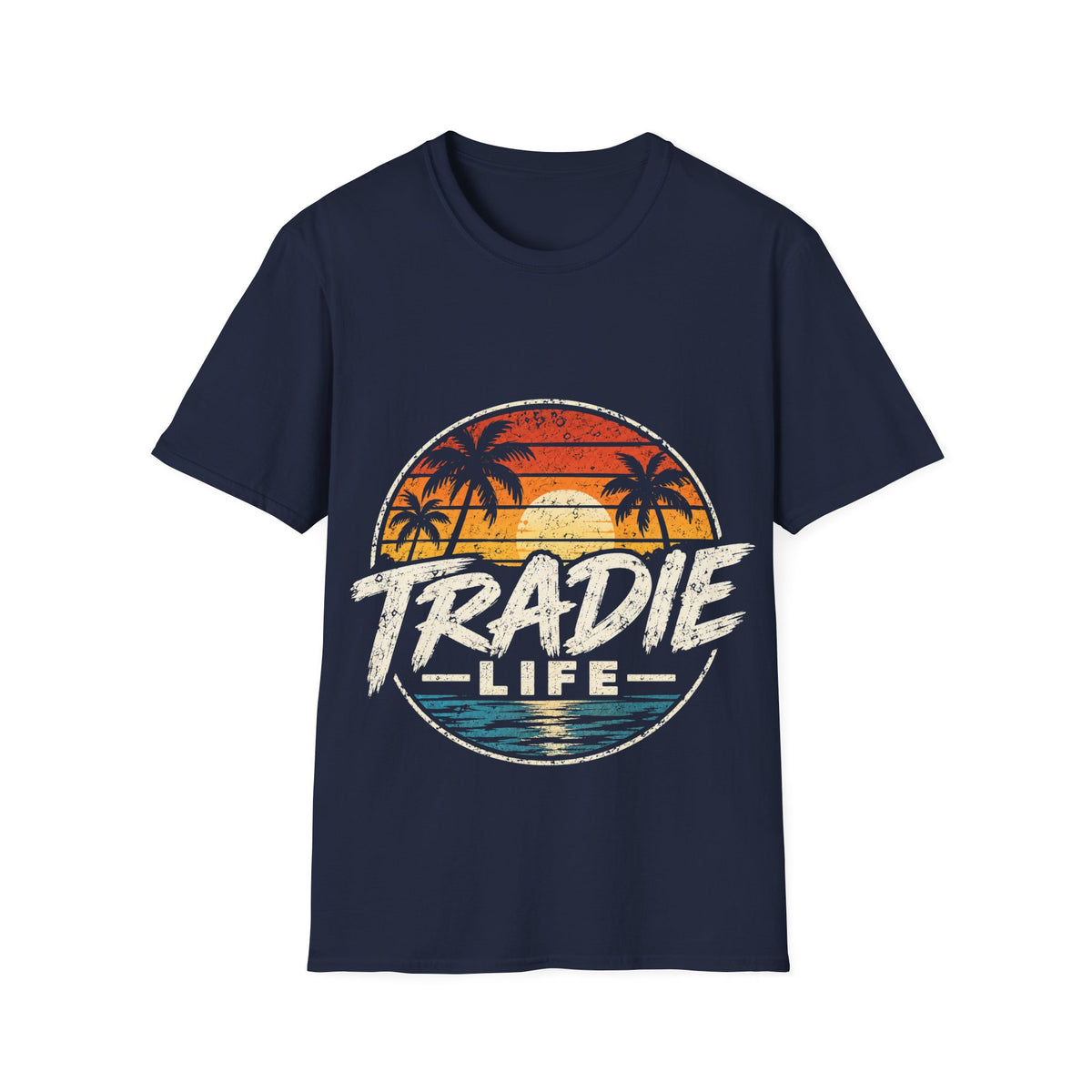 Retro Sunset Palm T-Shirt — Tradie Life Graphic Tee
