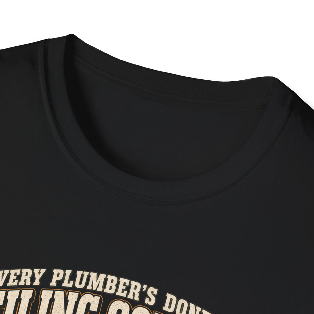 Plumber Ceiling Solder T-Shirt — "This Is How I End Up On The News" Tradesman Tee