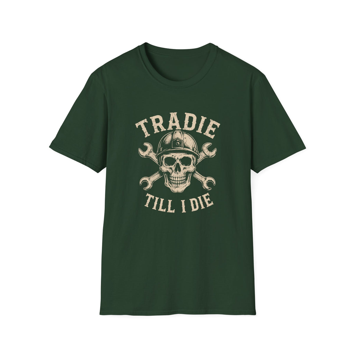 Tradie Till I Die Skull T-Shirt