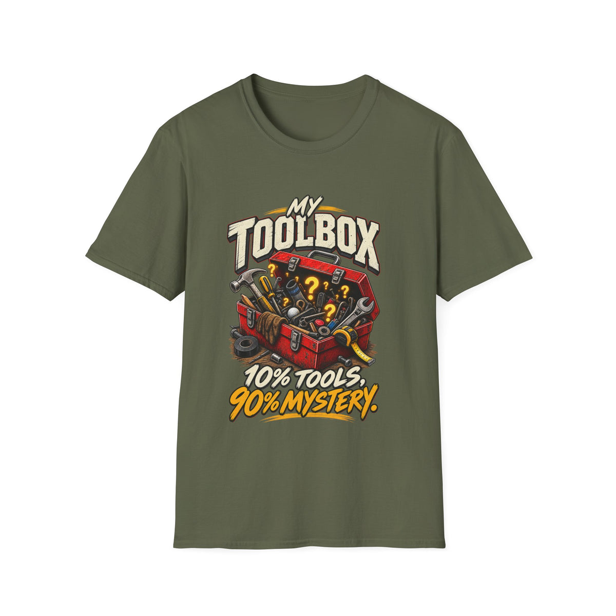 Toolbox T-Shirt — "My Toolbox: 10% Tools, 90% Mystery"