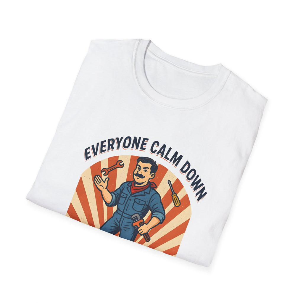 Plumber T-Shirt — "Everyone Calm Down I Got This" Retro Plumbing Tee