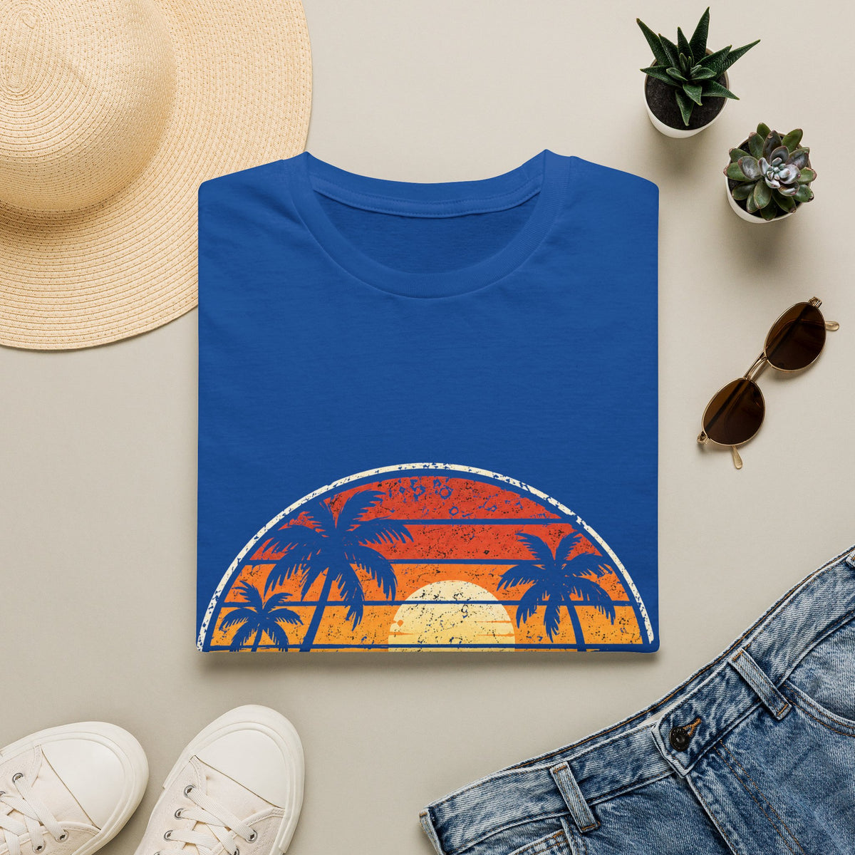 Retro Sunset Palm T-Shirt — Tradie Life Graphic Tee