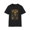 Skull Electrician T-Shirt — "Yeah Mate, It's Live" Vintage Tradesmen Tee