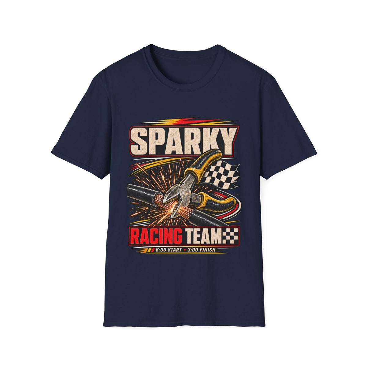 Sparky Racing Team T‑Shirt — Vintage Motorcycle Racing Graphic Tee