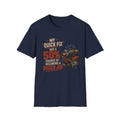 Mechanic T-Shirt — "My 'Quick Fix' Has a 50% Chance of Becoming a Bigger Job" Funny Garage Tee