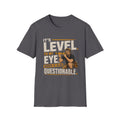 Funny Golf T-Shirt — "It's Level to My Eye, Which Is Also Questionable" Golf Humor Tee