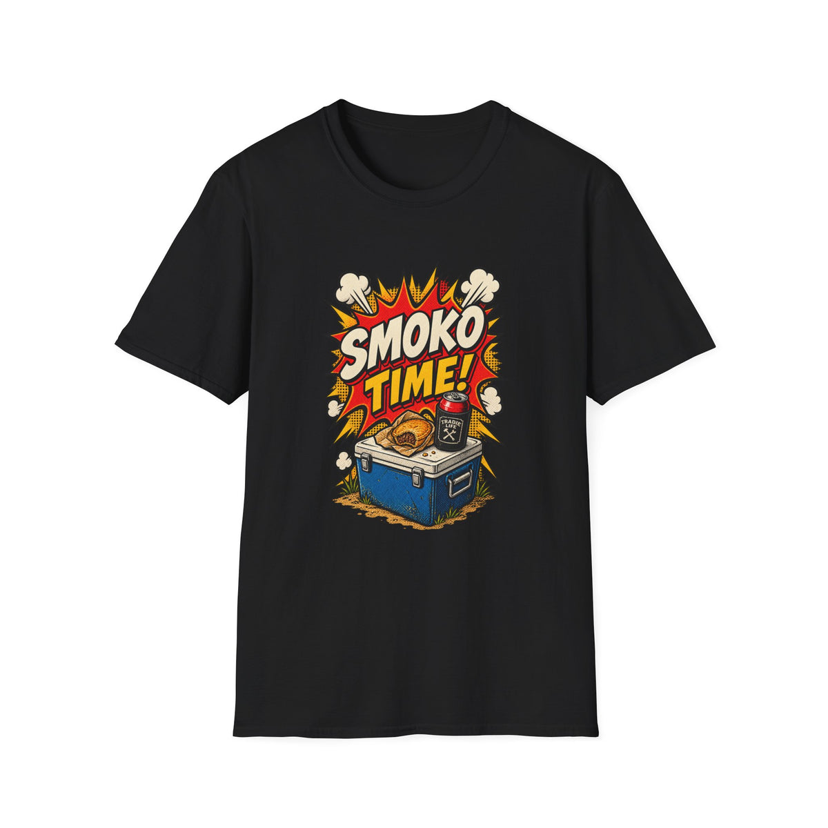 Smoko Time T-Shirt — Retro Cooler BBQ & Fishing Graphic Tee