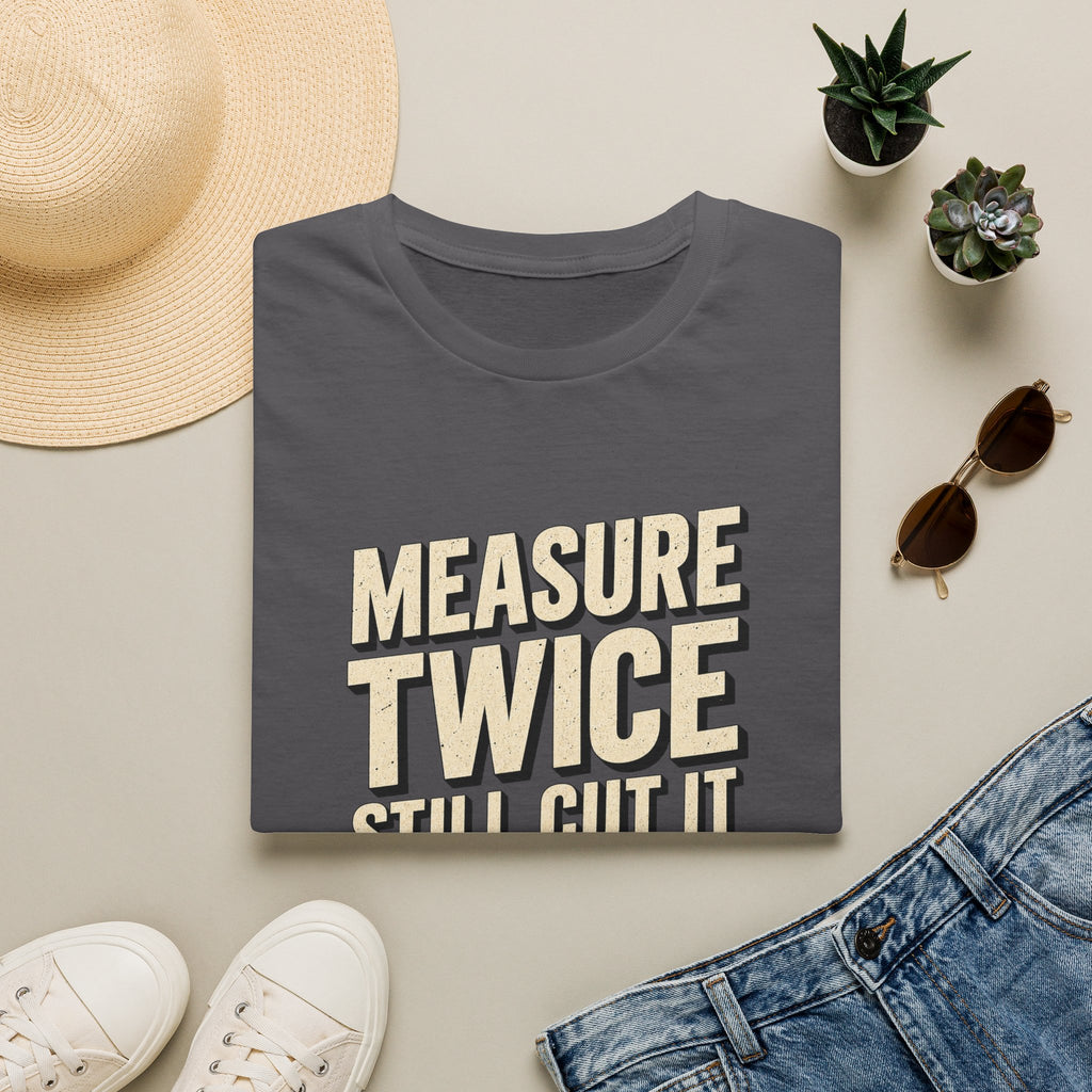 Measure Twice Still Cut It Wrong T-Shirt — Funny Carpenter Woodworker Tee