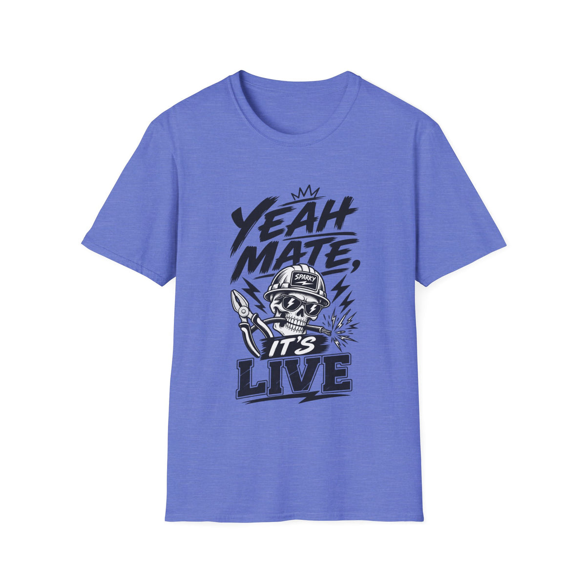 Yeah Mate It's Live T-Shirt — Retro Skull Graphic Tee