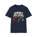 Fuel Gauge T-Shirt — "Sparky Fuel Gauge" Graphic Tee for Mechanics & Car Lovers