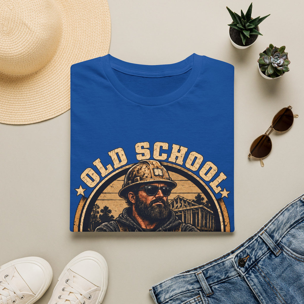 Old School Tradie T-Shirt — Vintage Tradesman Workwear Tee