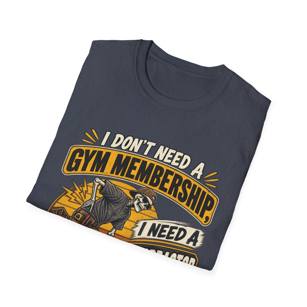 Chiropractor Humor T-Shirt – "I Don't Need a Gym Membership, I Need a Chiropractor on Retainer"