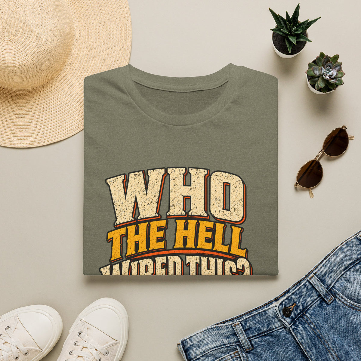 Who The Hell Wired This? T-Shirt — Funny Electrician / Repair Tech Tee