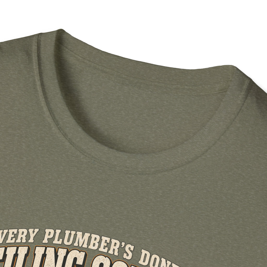 Plumber Ceiling Solder T-Shirt — "This Is How I End Up On The News" Tradesman Tee
