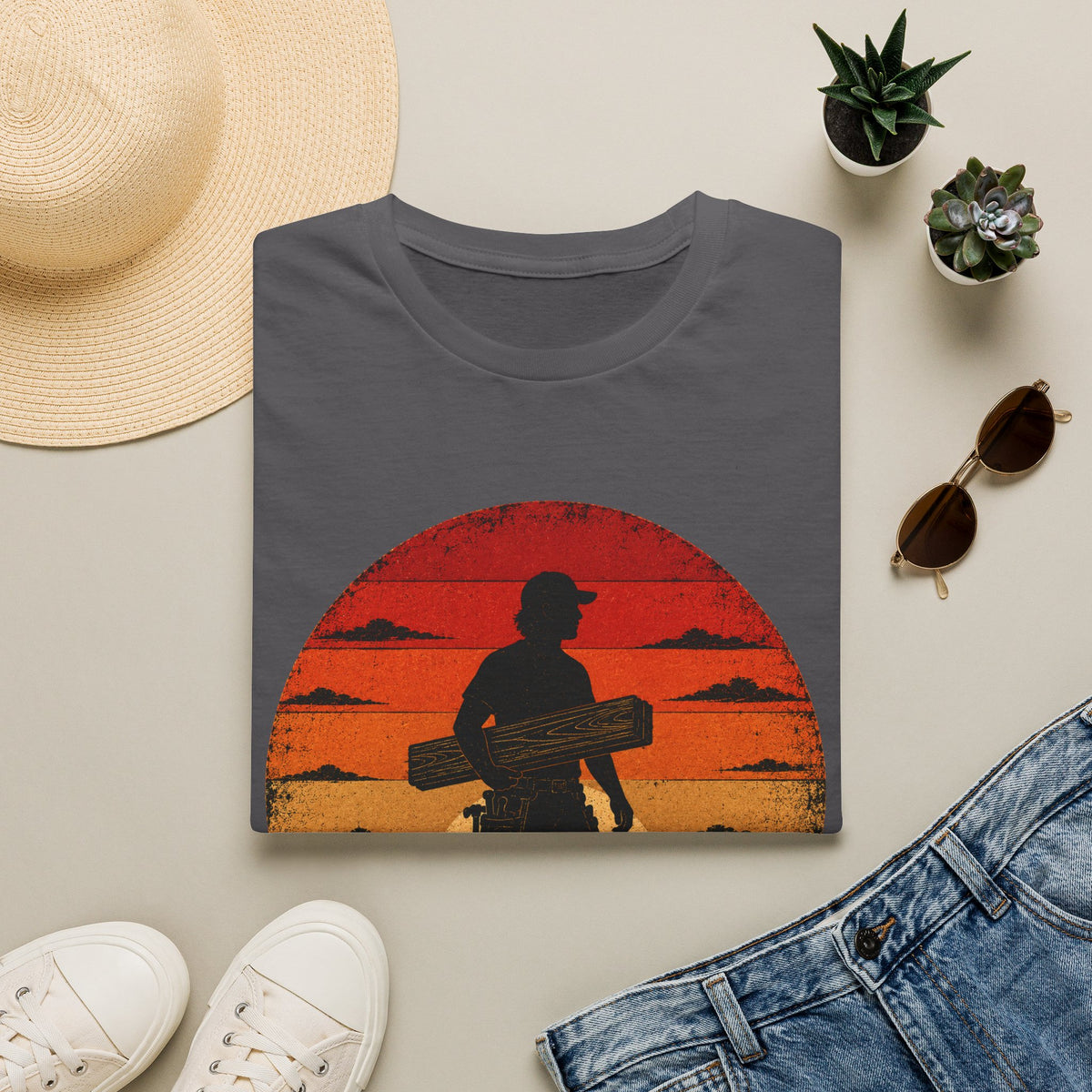 Surfer Silhouette Sunset T-Shirt