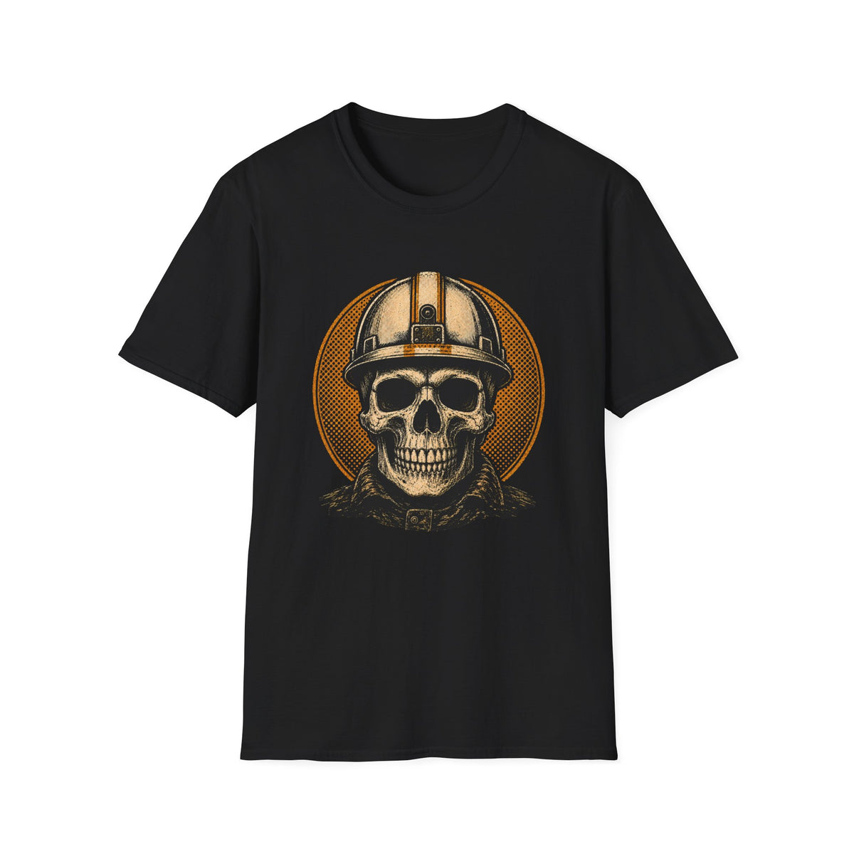 Skull Miner T-Shirt — Vintage Hardhat Skeleton Graphic Tee